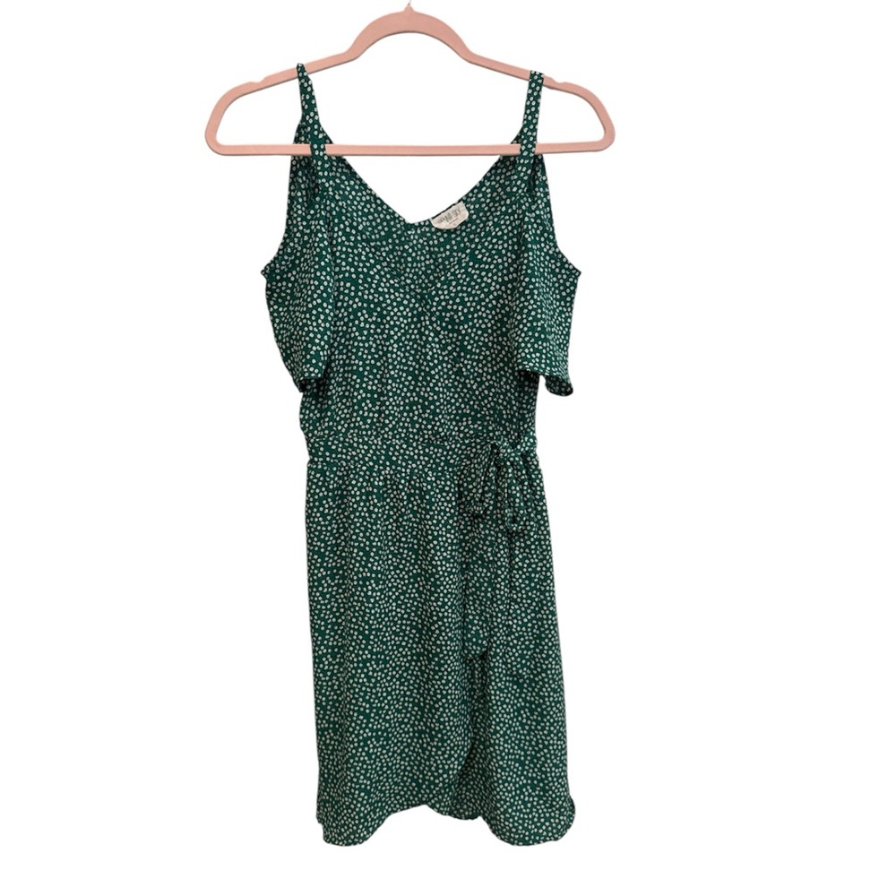 Sienna Sky Green Polka Dot Dress size Small